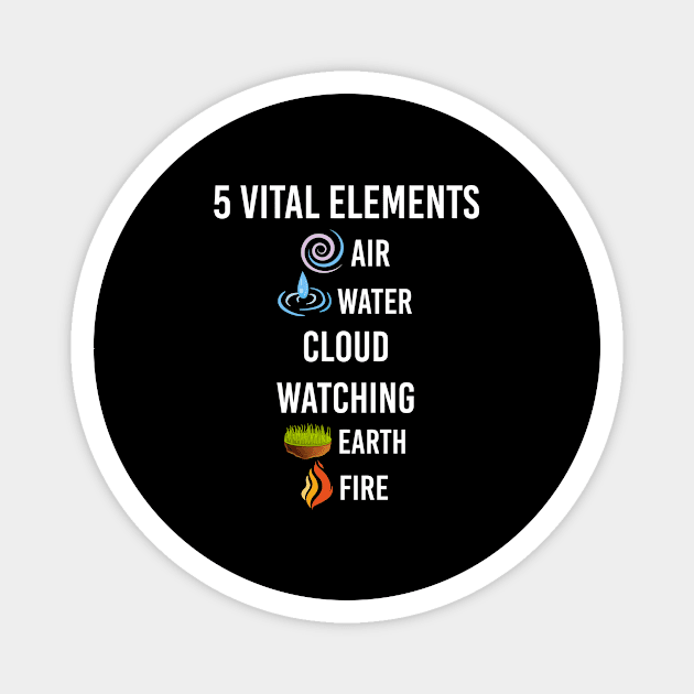 5 Elements Cloud watching Magnet by Happy Life